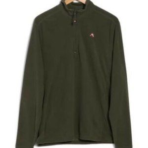 AVALANCHE Large Hunter Green Quarter Zip Fleece Sweater